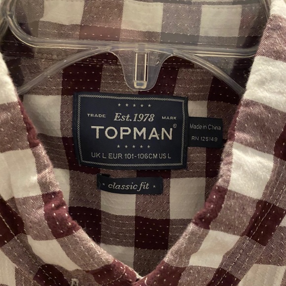 Topman short sleeved button down size L - Picture 2 of 3